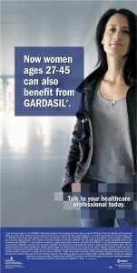 Advertisement for Gardasil Vaccine in Canada