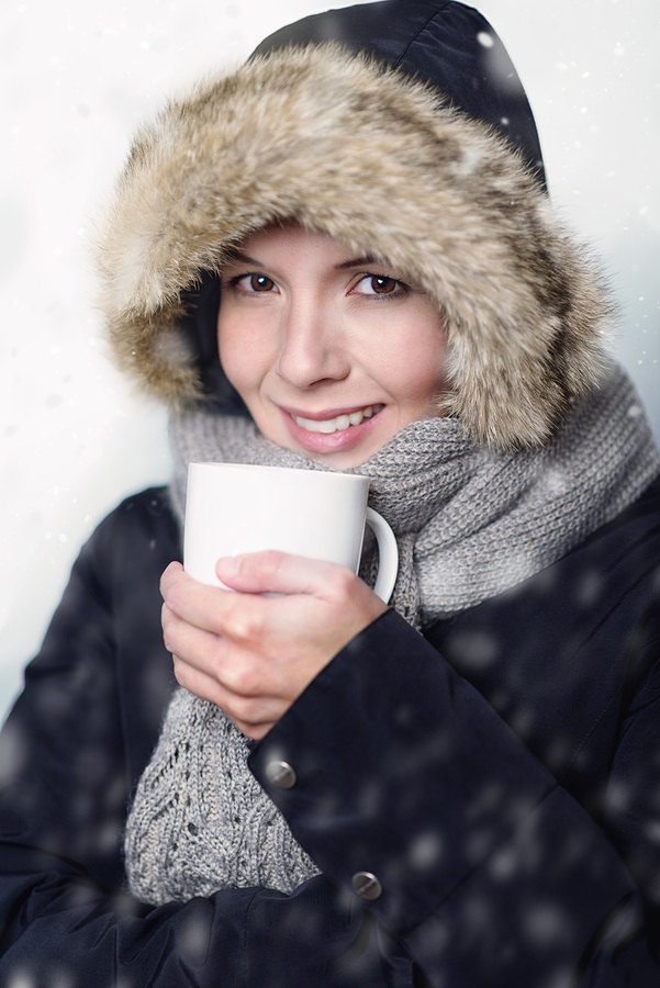 Pretty Young Woman In Warm Winter Fashion