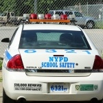 BROOKLYN, NY- JULY 14 :NYPD school  safety car in Brooklyn, NY on July 14, 2013. The New York Police Department, established in 1845, is the largest police force in US