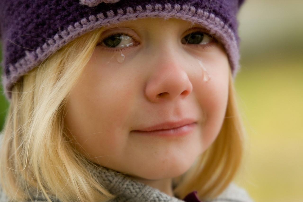 Photo of little girl crying