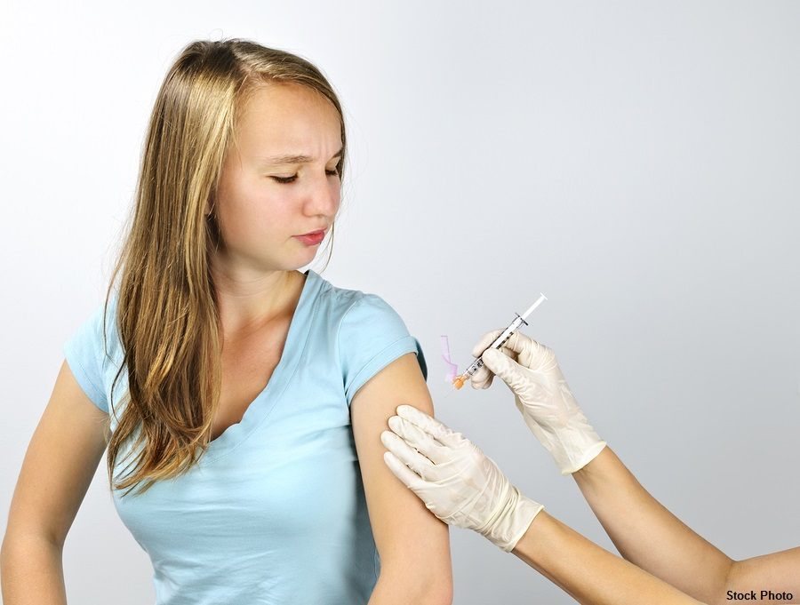 Girl Getting Flu Shot