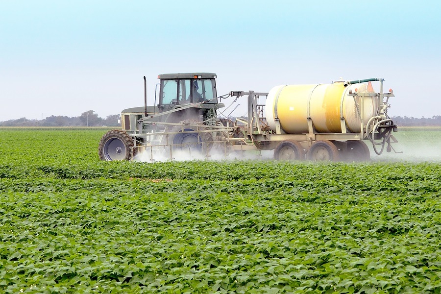 Spraying Pesticides