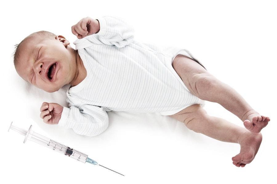 the newborn baby on white background