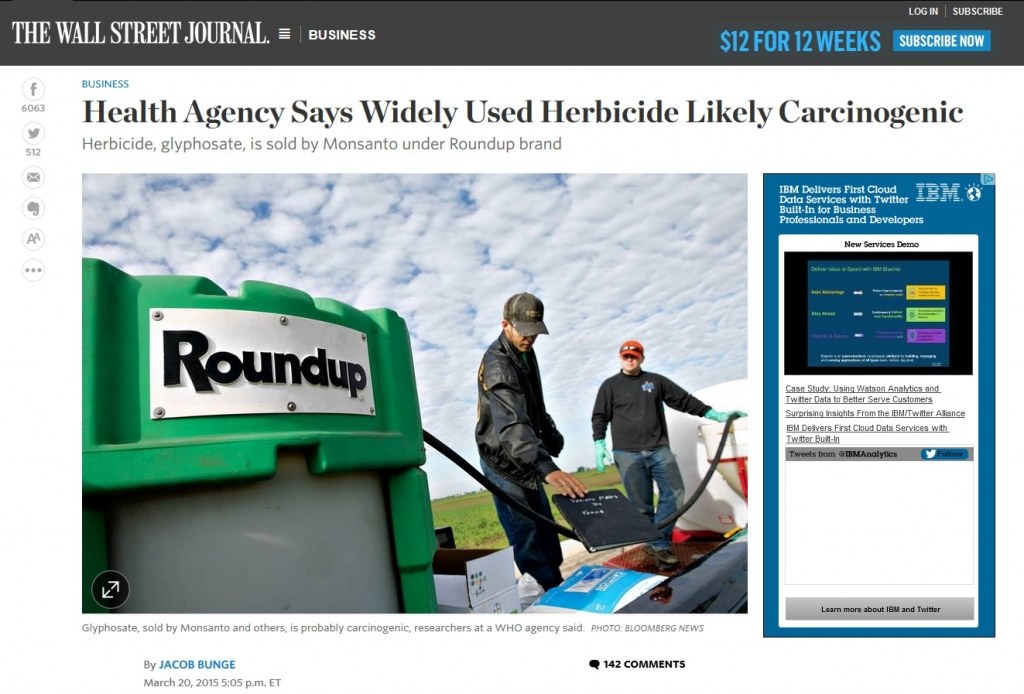 More Evidence that Herbicide Glyphosate Causes Cancer