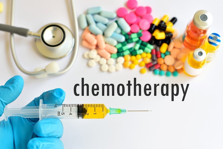 The syringe with drugs for chemotherapy treatment