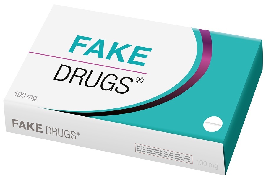 Fake drugs, pharmaceutical fake package.