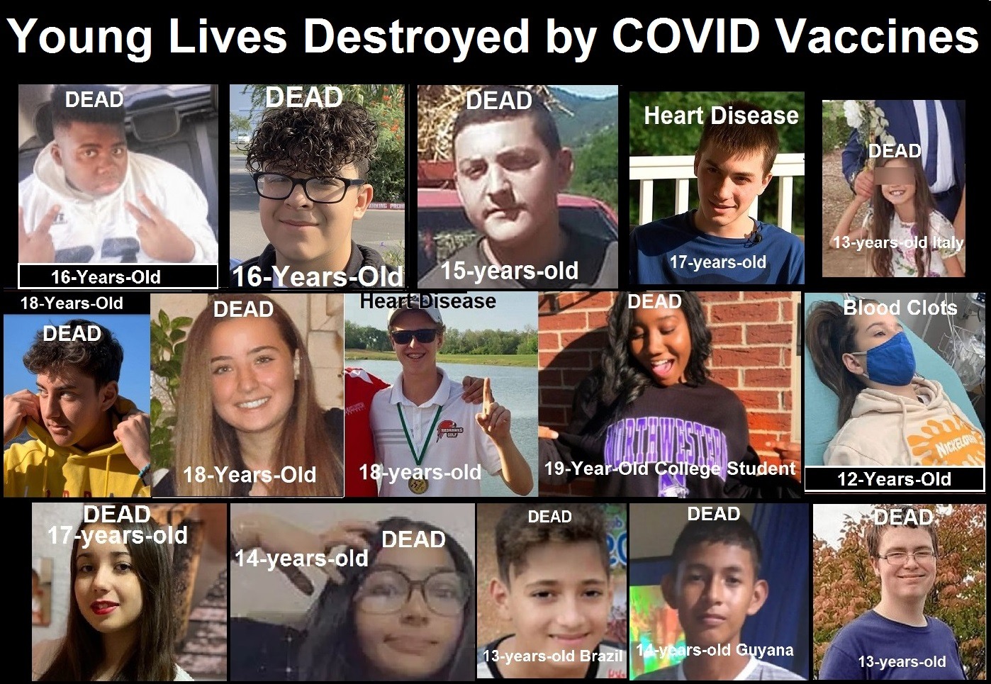 Young Lives Destroyed by COVID Vaccines
