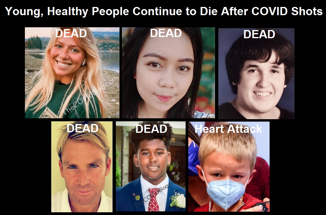 Previously young and healthy people dead covid shots