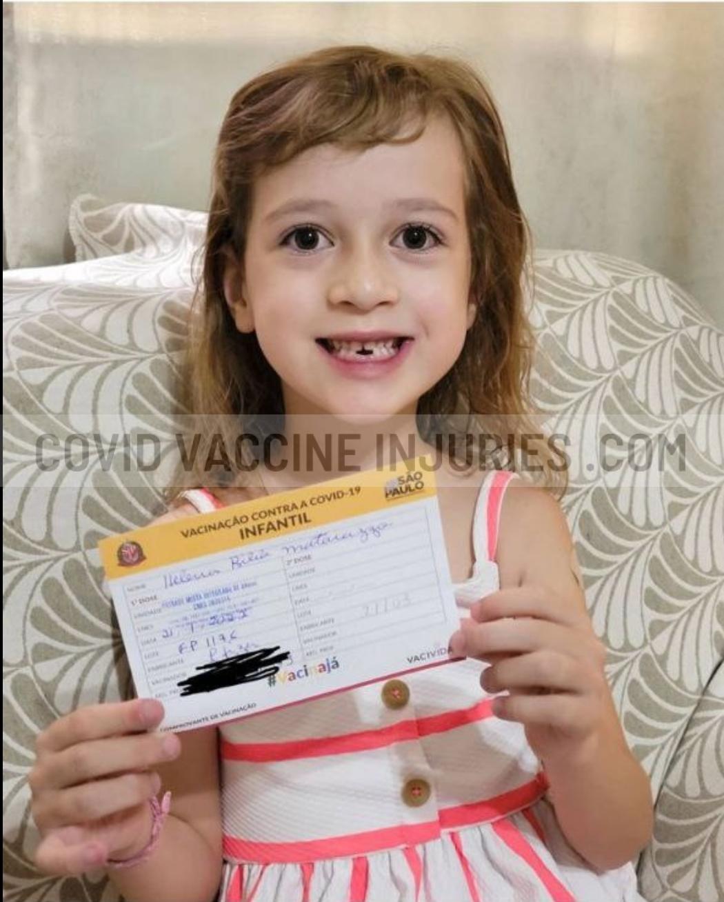 1000% Increase in Vaccine Deaths and Injuries Following Pfizer COVID-19 EUA Vaccine for 5 to 11 Year Olds Helena-vaccine-card