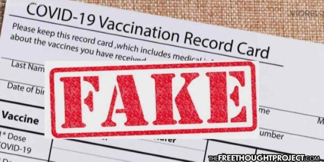 Fake vaccination card