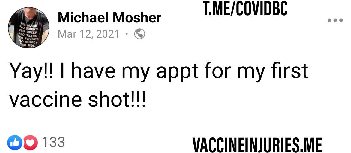 Hollywood Makeup Artist Dead 9 Days After Monkeypox Vaccine Mosher-shot-appt