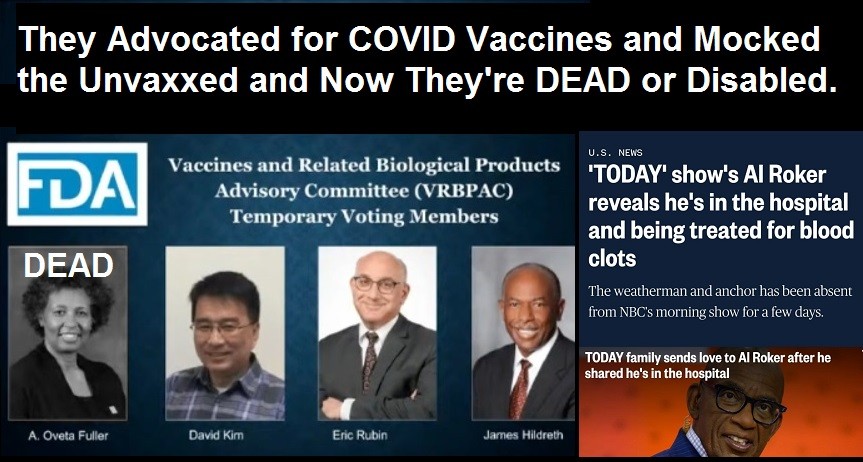 mocked unvaxxed now dead or disabled