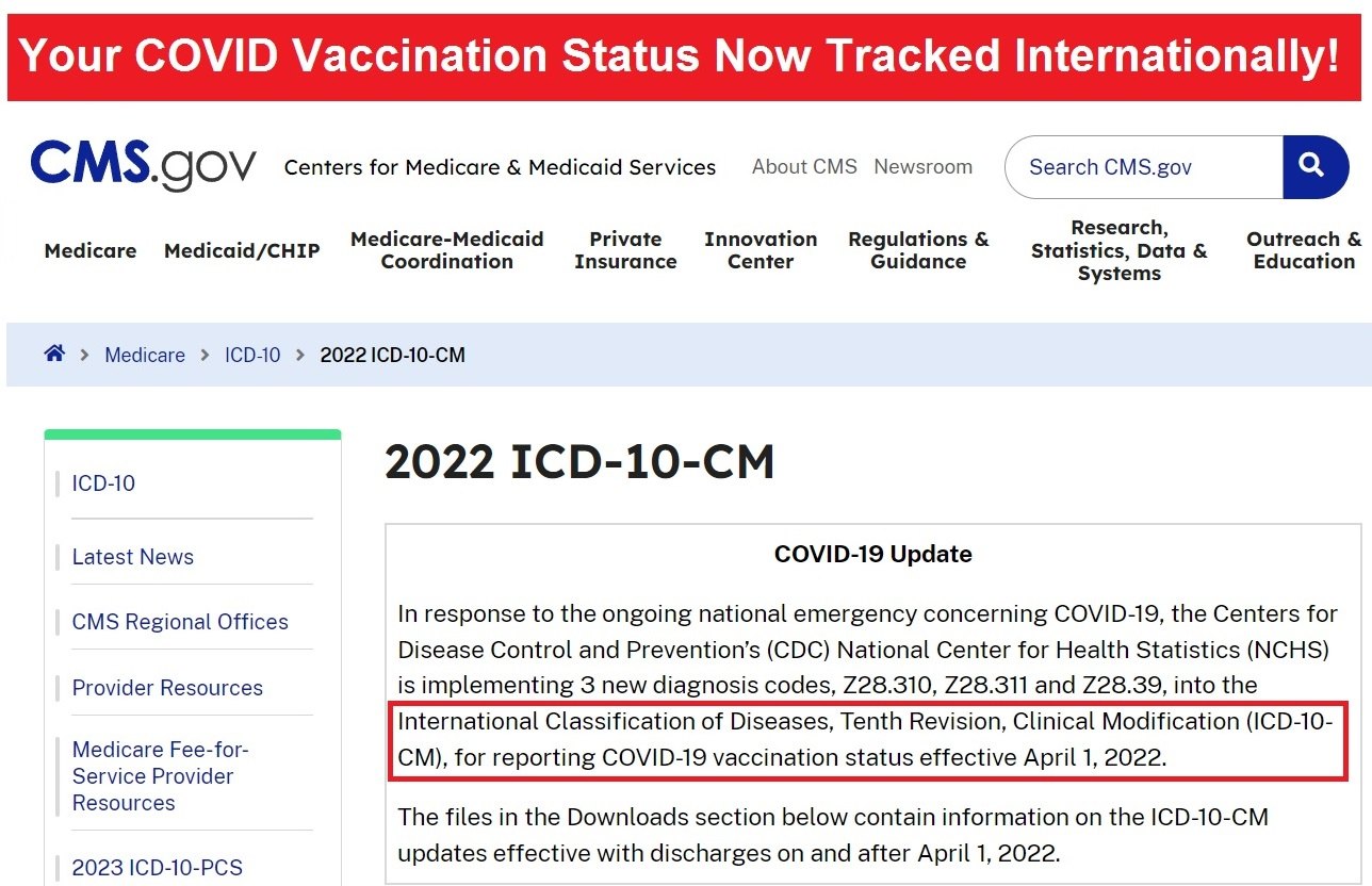 COVID vaccination status tracked internationally 2