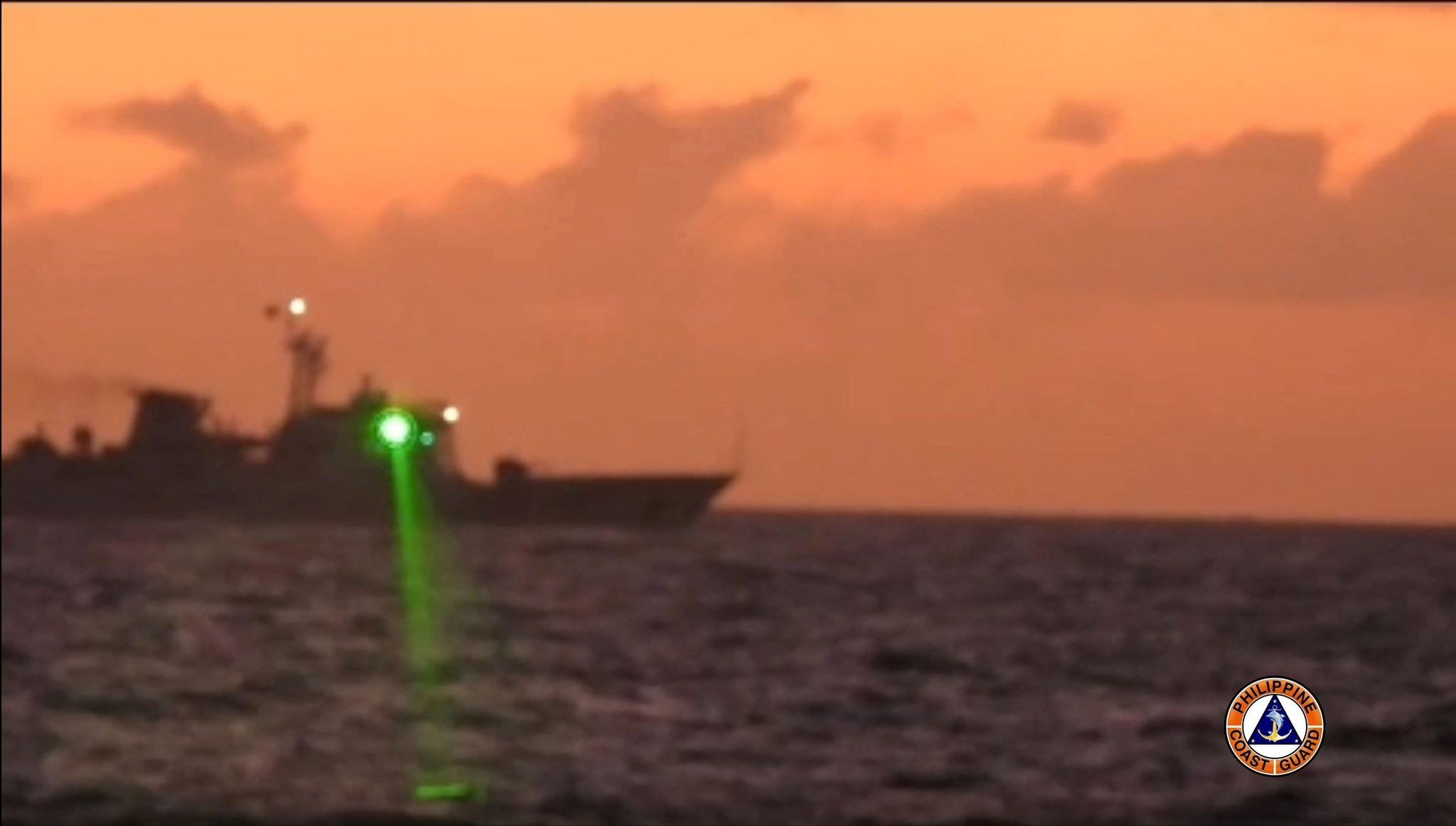 Chinese laser attacks Philippine ship