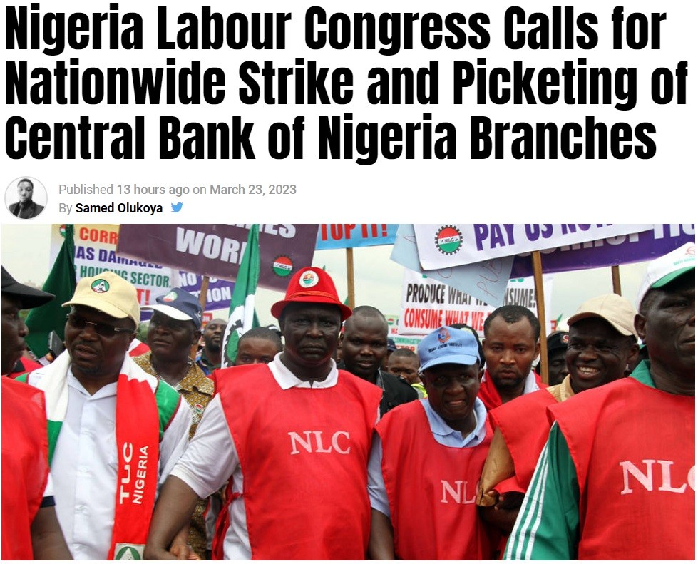 Nigeria protests against Central Bank