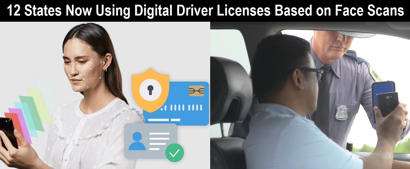 digital driver license based on face scans