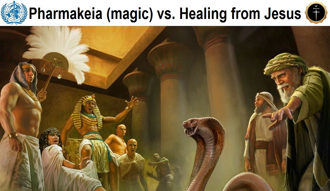 moses vs. egyptians serpents healing