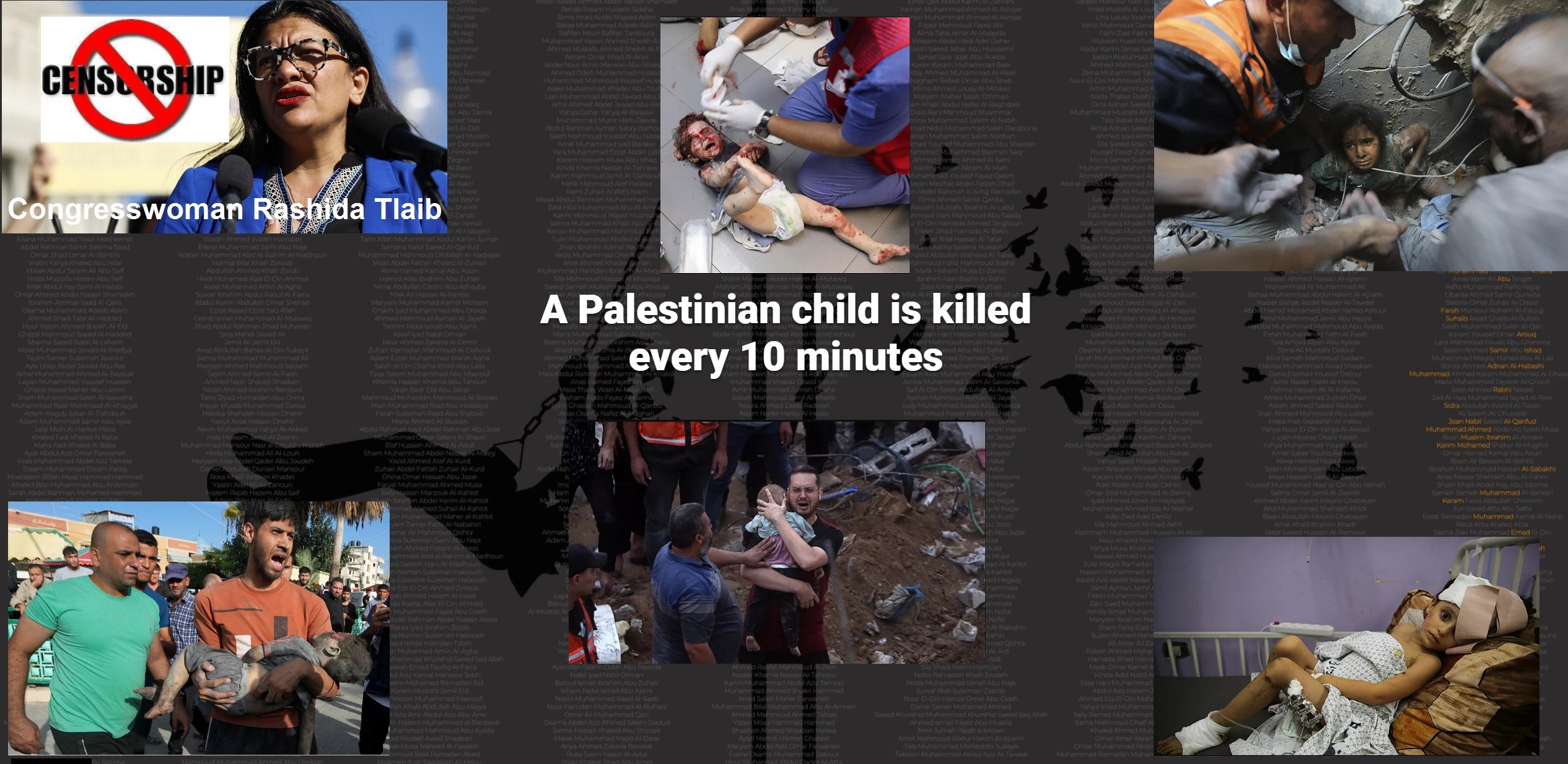 A palestinian child is killed every 10 minutes