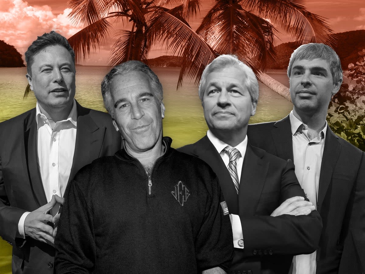 Epstein with musk dimon page