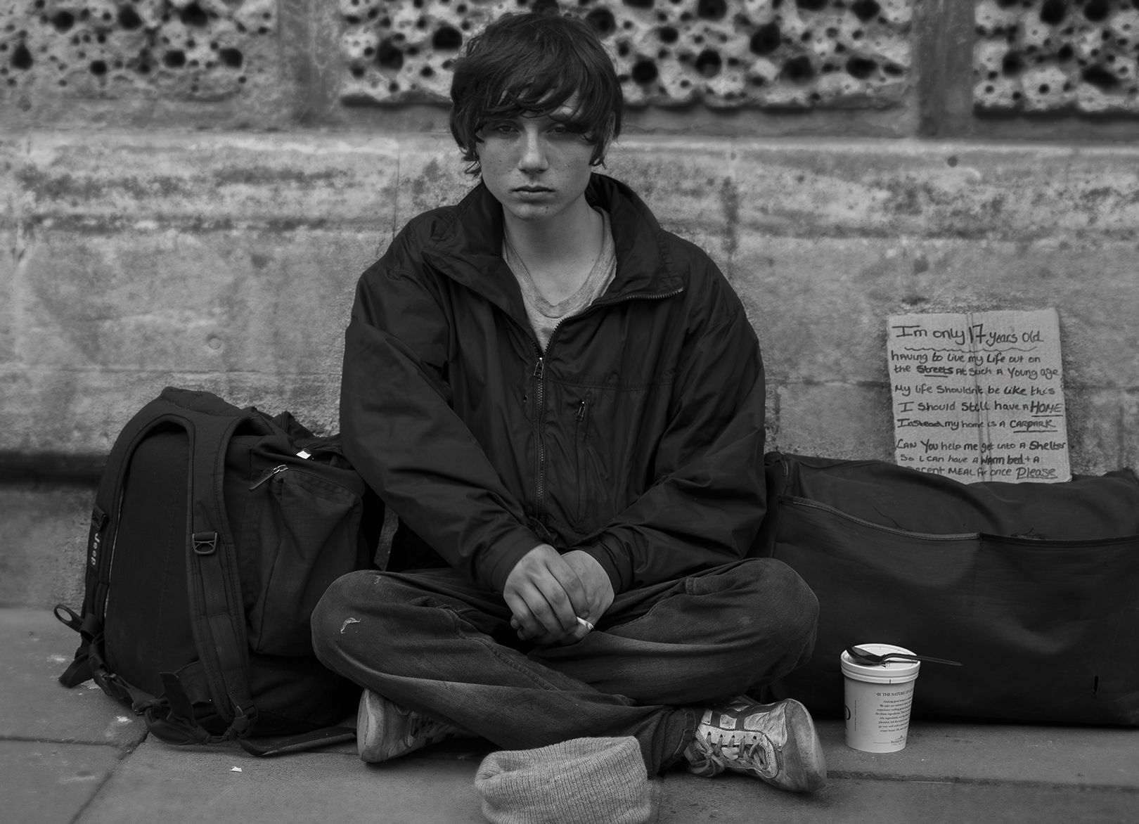 Young homeless