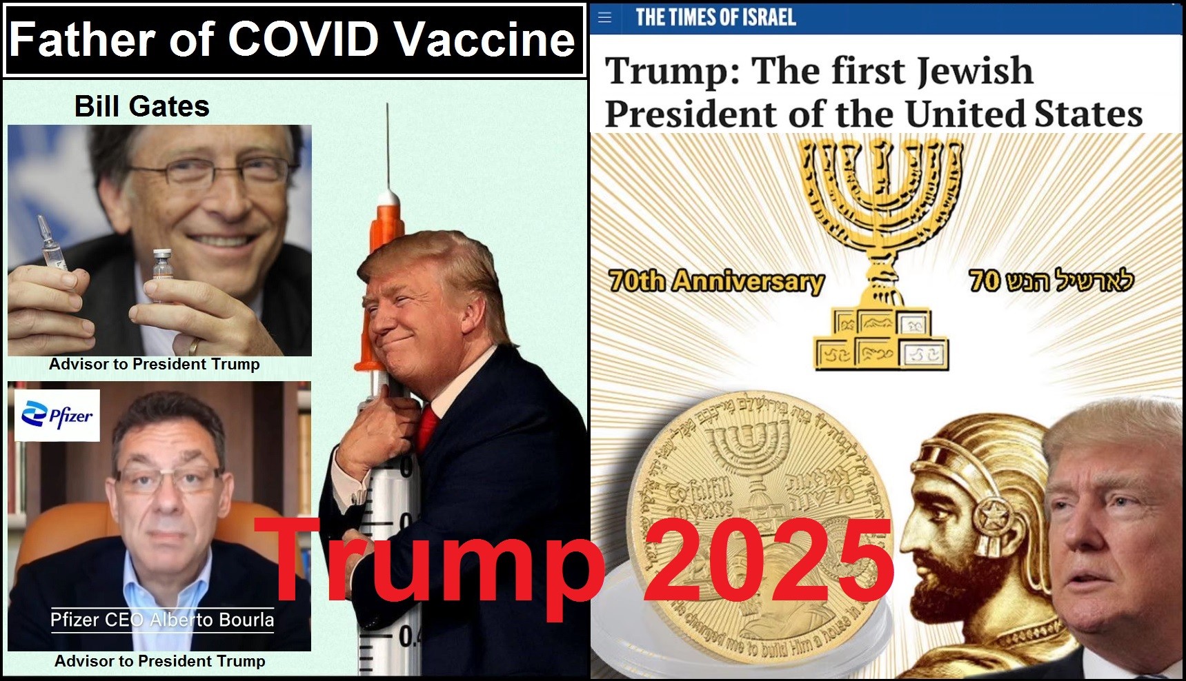 President Donald Trump 2025 Zionism Pro Vaccine