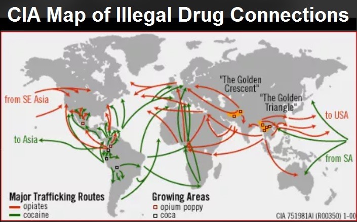 CIA Map of Illegal Drug Connections