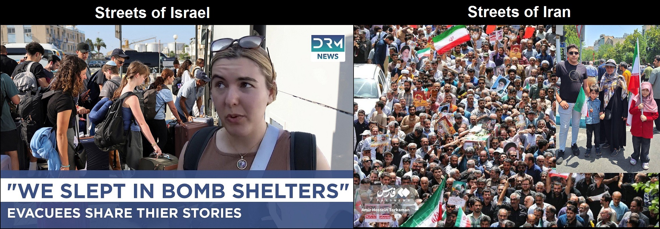 Streets of Israel vs. Streets of Iran