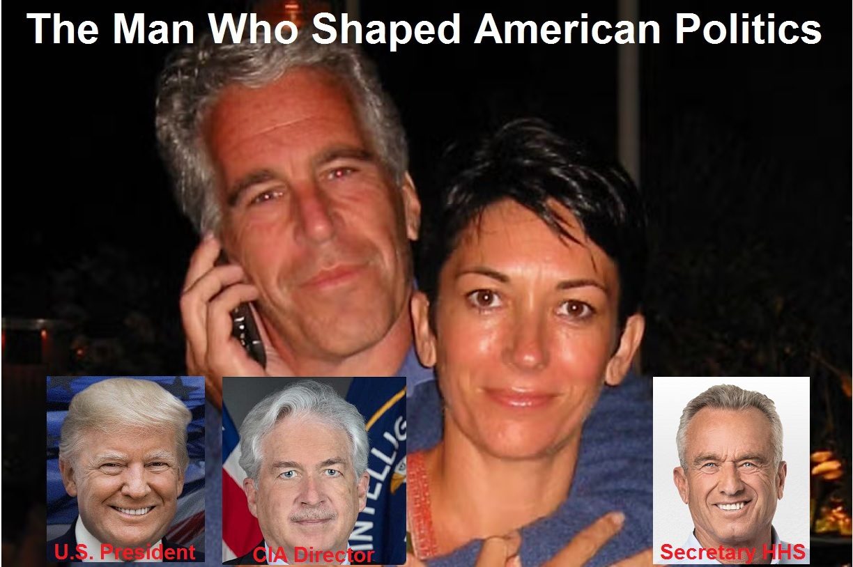 epstein and maxwell with Trump Kennedy Burns President CIA HHS Secretary